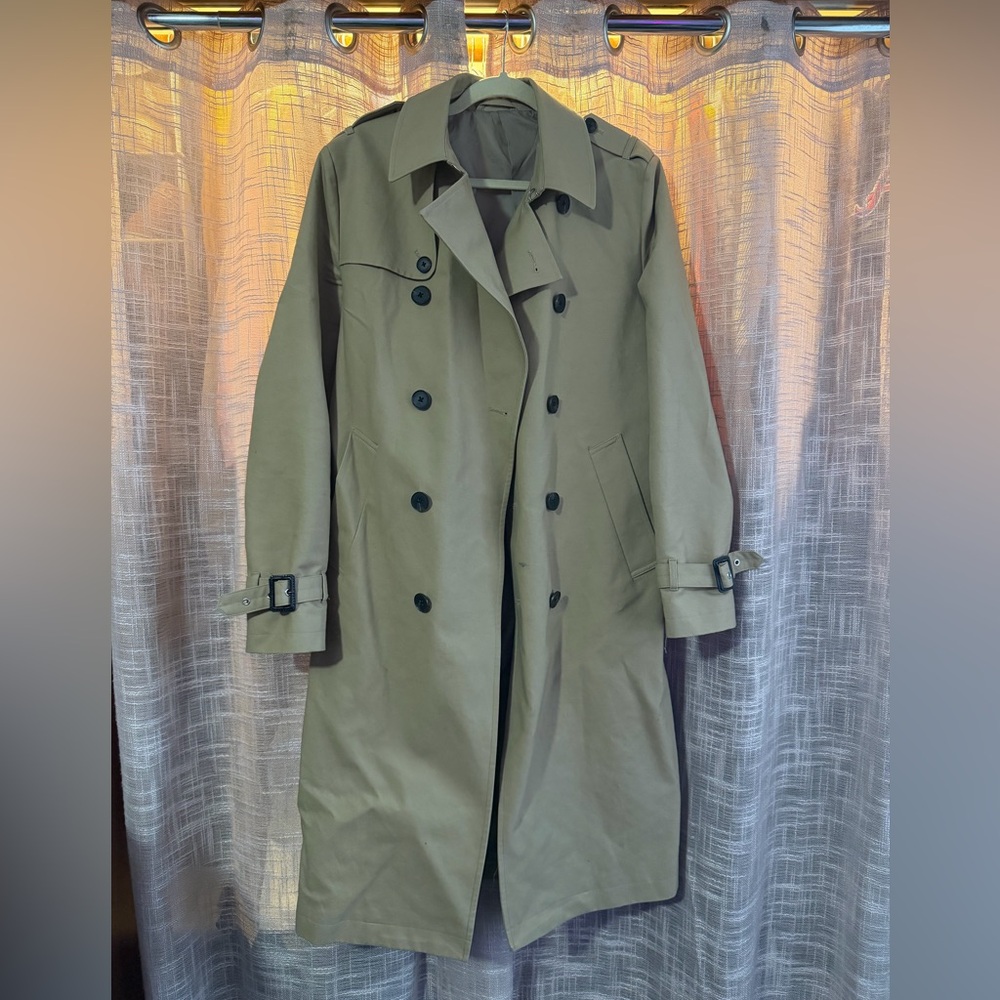 ASOS Tan Double-Breasted Trench Coat